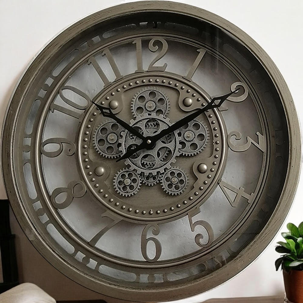 Gear Clock 46cm - Industrial Wall Clock - Battery Operated - AKGOmniShop