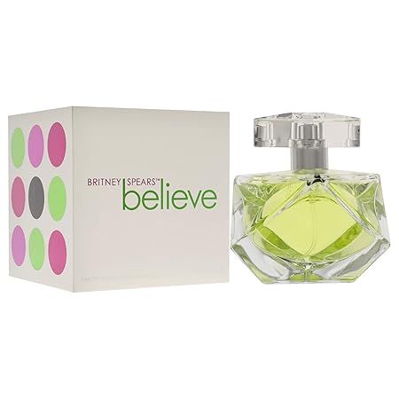 Britney Spears Believe Eau de Parfum Spray 30ml bottle with a vibrant design, showcasing the fragrance's elegant shape.