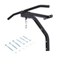Heavy Punch Bag Hanger Wall Mount Chain Swivel Bracket Bar Steel, Black HOMCOM