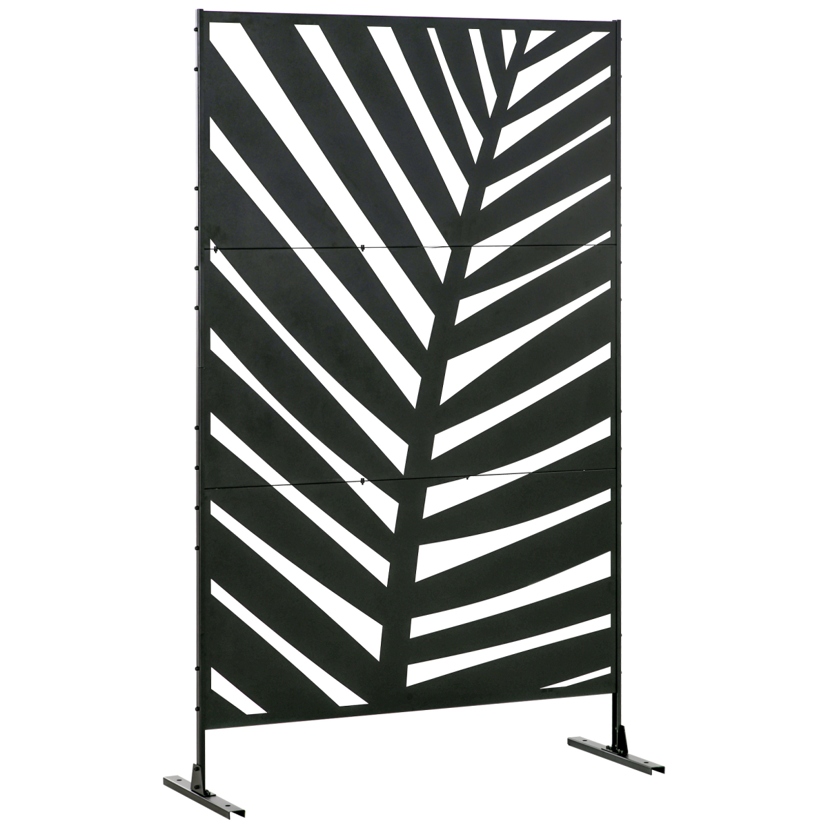 Outdoor Privacy Screen - 3 Panel Banana Leaf Design - 198cm Height