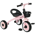 Pink FunZone tricycle for kids aged 2-5, featuring an adjustable seat, basket, and bell.
