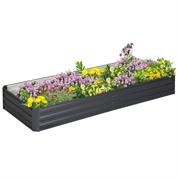 Grey Steel Garden Bed