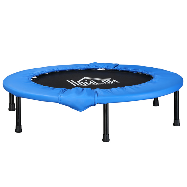 Blue 96cm foldable mini fitness trampoline by ActiveGear, designed for exercise and rebounding workouts.