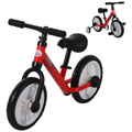 Red 2-in-1 kids balance bike and tricycle with stabilizers for ages 2-5 by FunZone, showing adjustable seat and handlebars.