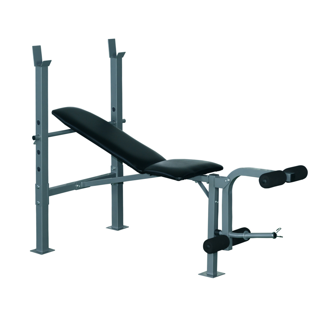 Adjustable Multi Gym Weight Bench with Barbell Stand for chest, leg, and abs training by ActiveGear.