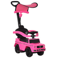 Pink Mercedes Benz G350 ride-on push car with sun canopy for toddlers aged 12-36 months by FunZone.