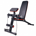 HOMCOM foldable dumbbell bench with 7 incline adjustments for versatile weight training workouts.