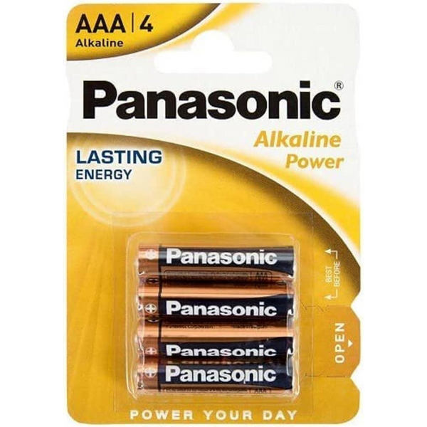Panasonic AAA Alkaline Battery Pack of 4 -  Box of 12