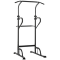 HOMCOM Power Tower Dip Station with pull-up bar and push-up equipment for a versatile home gym setup.