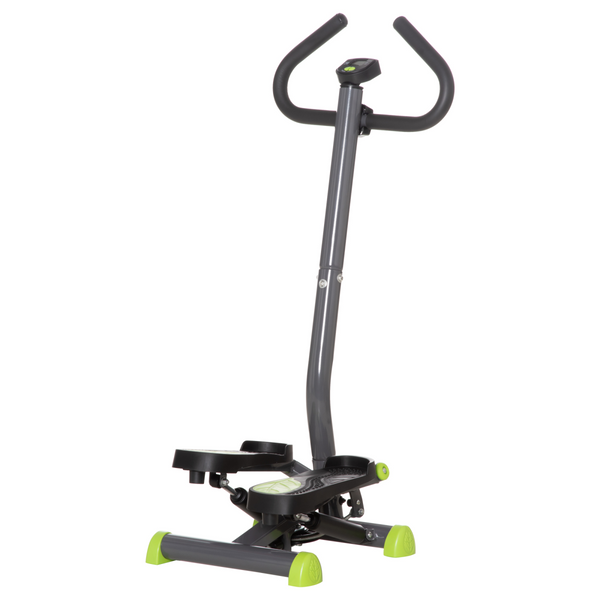 Height adjustable Twister Stepper by ActiveGear with LCD screen, in grey, showcasing compact design for workouts.