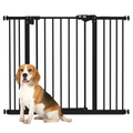 PawHut Adjustable Safety Gate w/ 2 Extensions and Four Adjustable Screws, Black