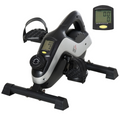 Mini exercise bike with 8 levels of magnetic resistance and LCD display, ideal for home workouts and fitness routines.
