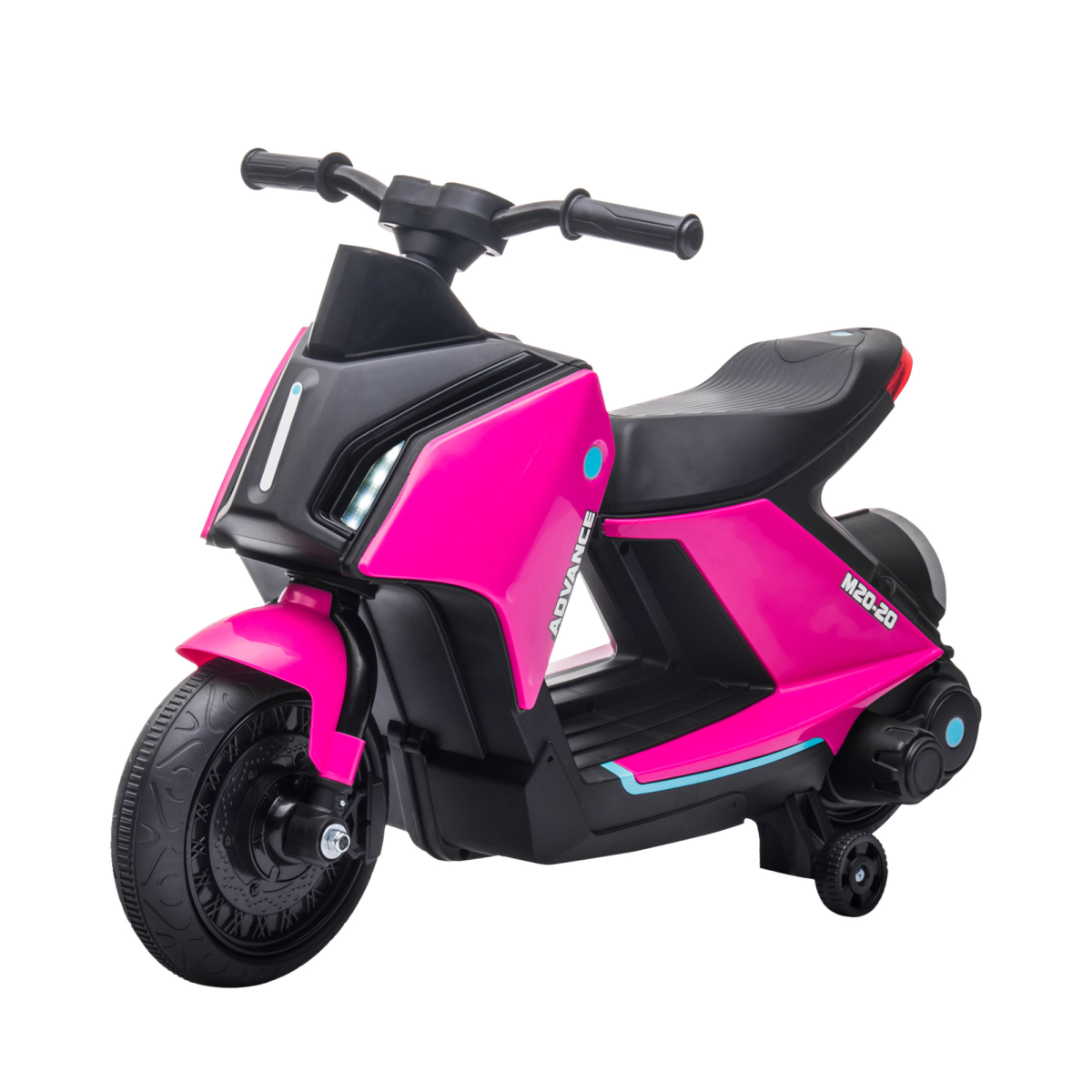 HOMCOM 6V Kids Electric Pedal Motorcycle Ride-On Toy in vibrant colors, showcasing the bike's design and features.