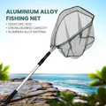 Folding Fishing Pole Landing Net Telescopic  Extending Fly Trout Carp Course Sea