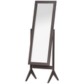Freestanding Dressing Mirror 148x47cm Adjustable Angle Dark Brown Frame