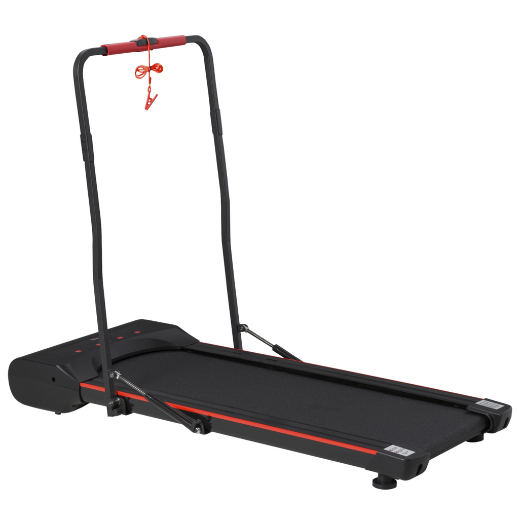 HOMCOM Walking Machine with LED display and remote control for jogging and fitness exercises in a home setting.