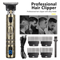 Small LCD Screen Display Professional Men Cordless Hair Clippers Beard Trimmer Cutting Machine Kit