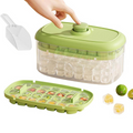 Practical Refrigerator Ice Cubes Tray System Nonslip Base Cocktails Making Tool green