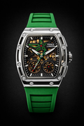 NYL Mens Automatic Mechanical Dial Green Rubber Watch NY London
