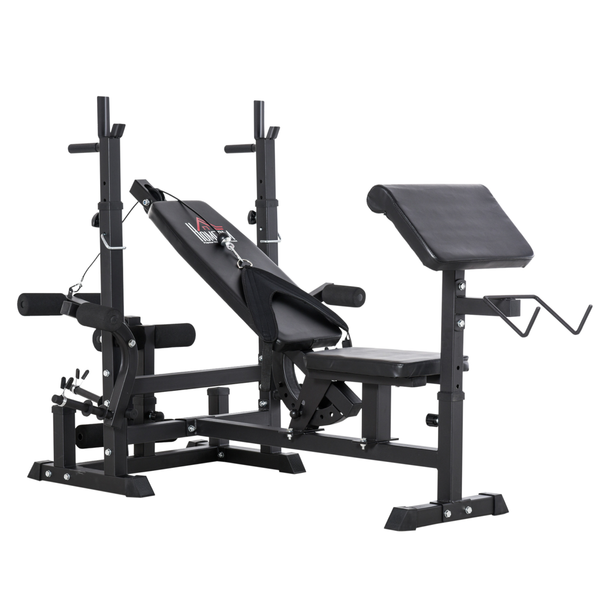 Multi-Exercise Full-Body Weight Bench featuring bench press and leg extension by ActiveGear.