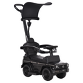 Black Mercedes Benz G350 ride-on push car with sun canopy for toddlers aged 12-36 months by FunZone.
