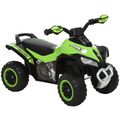 HOMCOM FunZone 4 Wheel Quad toddler ride-on car, foot-to-floor design, bright colors, perfect for indoor or outdoor play.