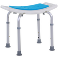 Adjustable aluminum bath stool from HOMCOM, featuring a non-slip surface and 136kg capacity for safe showering.
