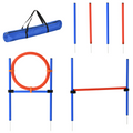 Pawhut dog agility set featuring jump hoop, poles, and tunnel for training and obedience play.