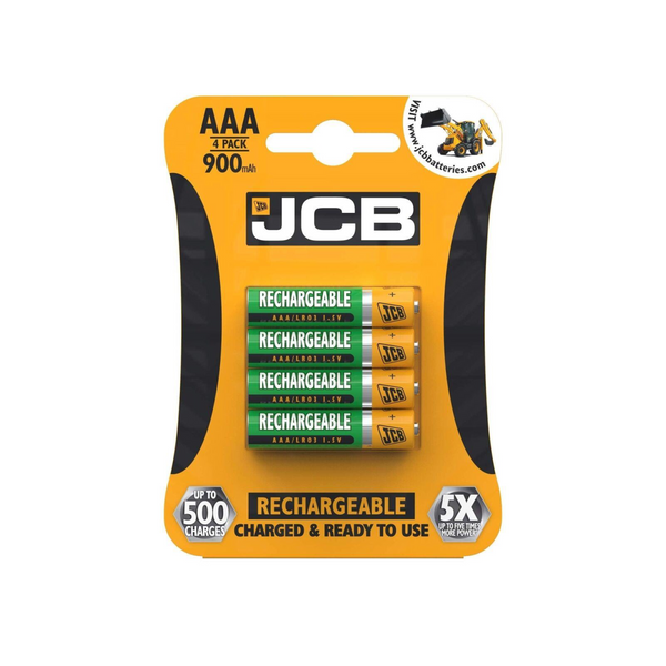 JCB AAA 900mAh Rechargeable Battery - Pack of 4