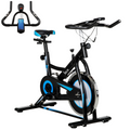 HOMCOM 8kg flywheel stationary exercise bike for indoor cycling and cardio workouts, featuring adjustable seat and handlebars.