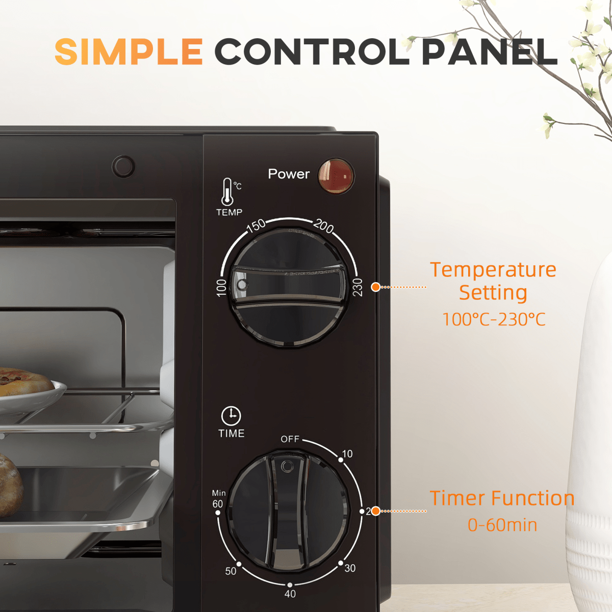 Mini Oven, 9L Countertop Electric Grill, Toaster Oven 750W - AKGOmniShop