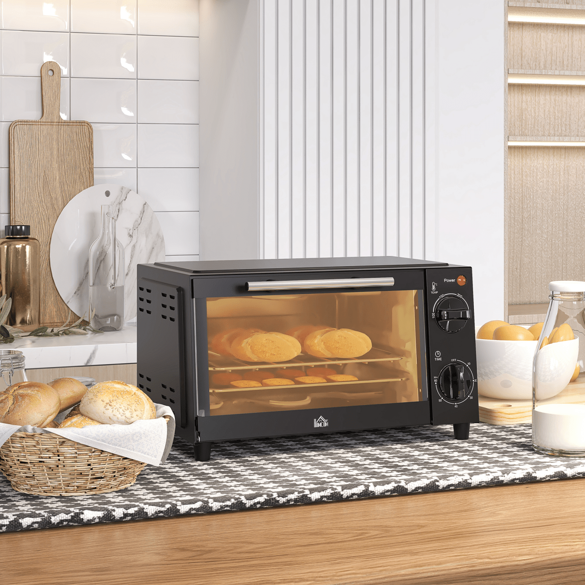Mini Oven, 9L Countertop Electric Grill, Toaster Oven 750W - AKGOmniShop