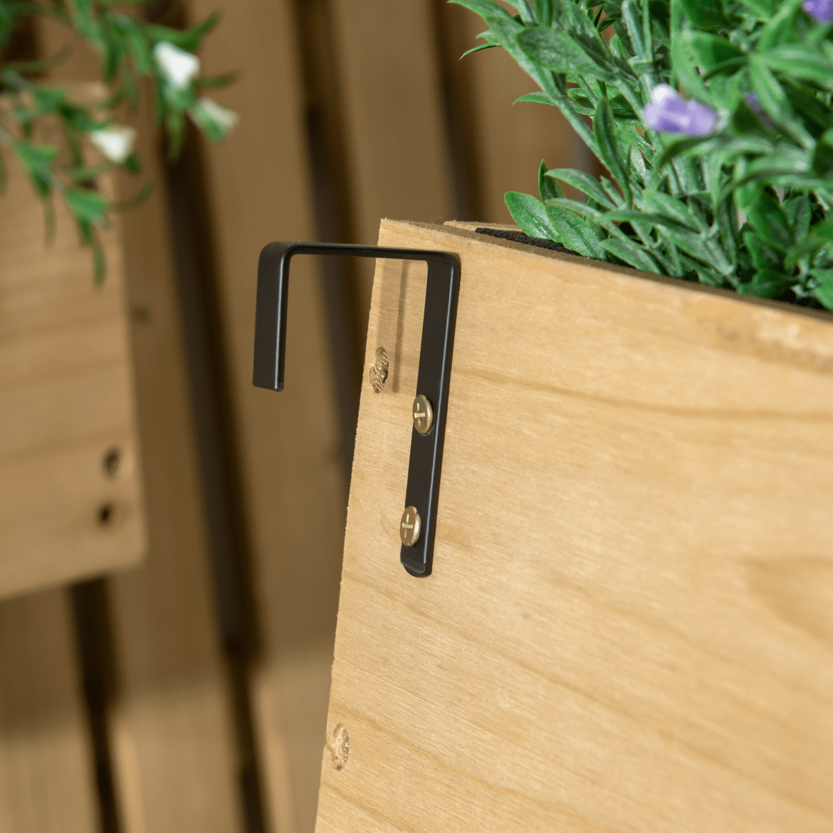 Outsunny Wooden Garden Planters with Trellis Wall - mounted Raised Garden Bed - AKGOmniShop