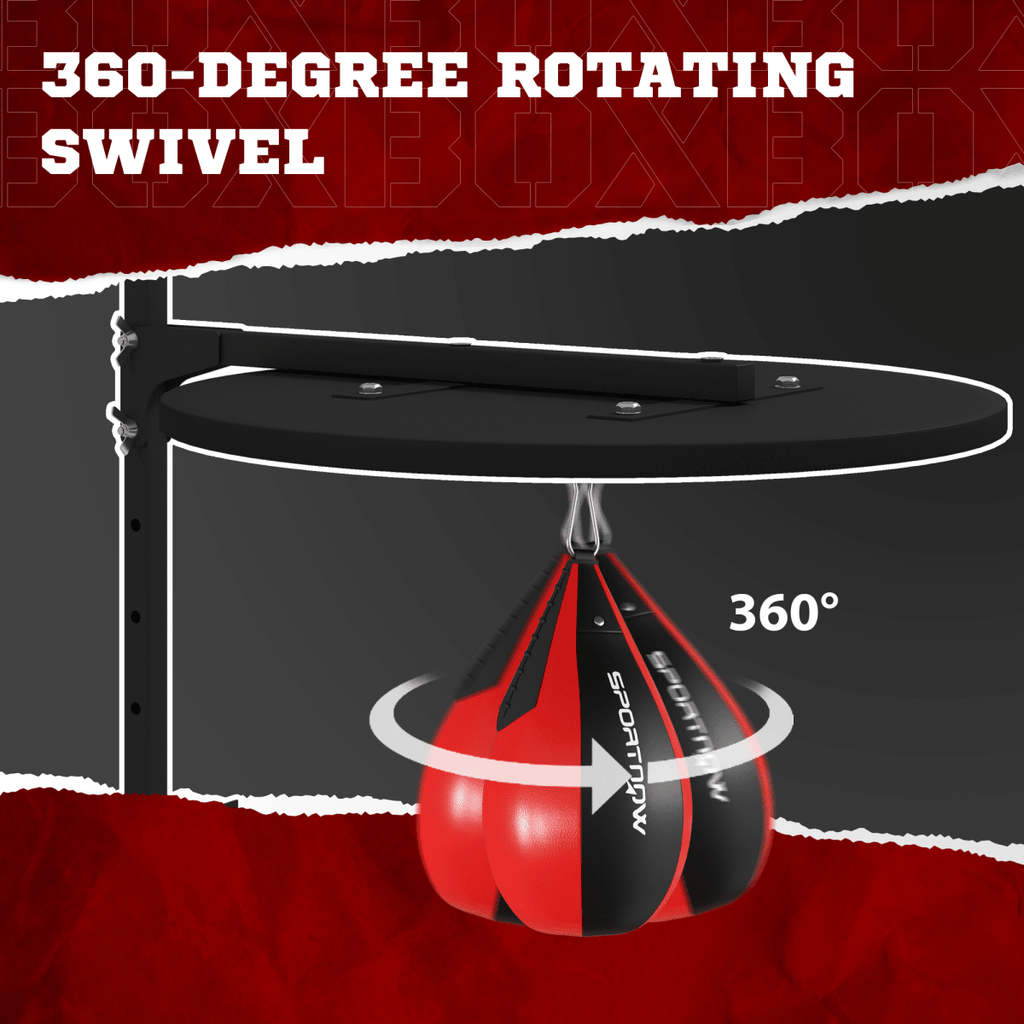 SPORTNOW Adjustable Speed Bag Platform, Wall Mount Punching Bag Training Kit - AKGOmniShop
