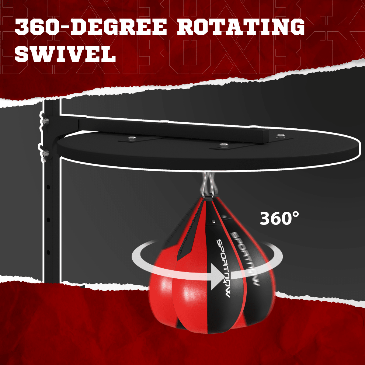 SPORTNOW Adjustable Speed Bag Platform, Wall Mount Punching Bag Training Kit - AKGOmniShop