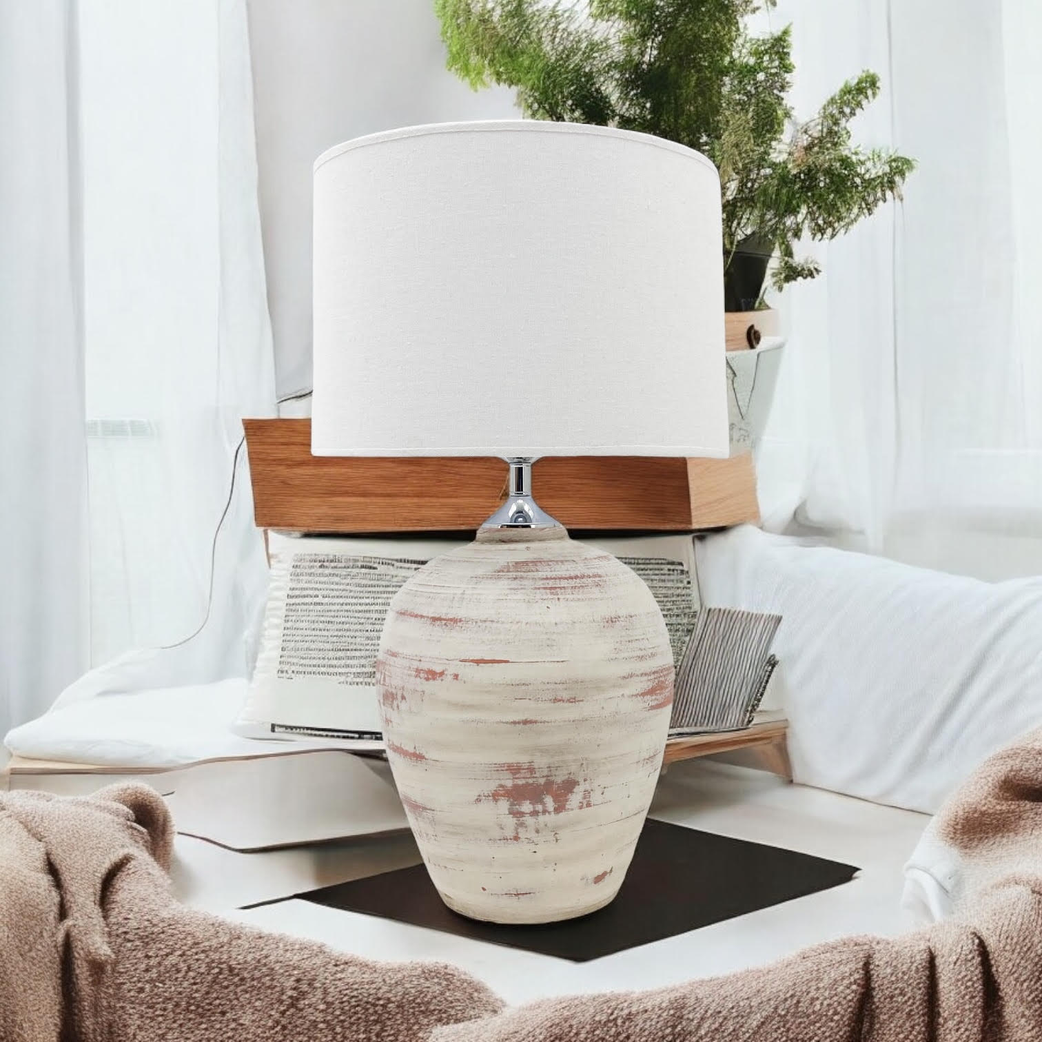 Table Lamp 61x27x27cm with Shade - Traditional Standard Design - AKGOmniShop