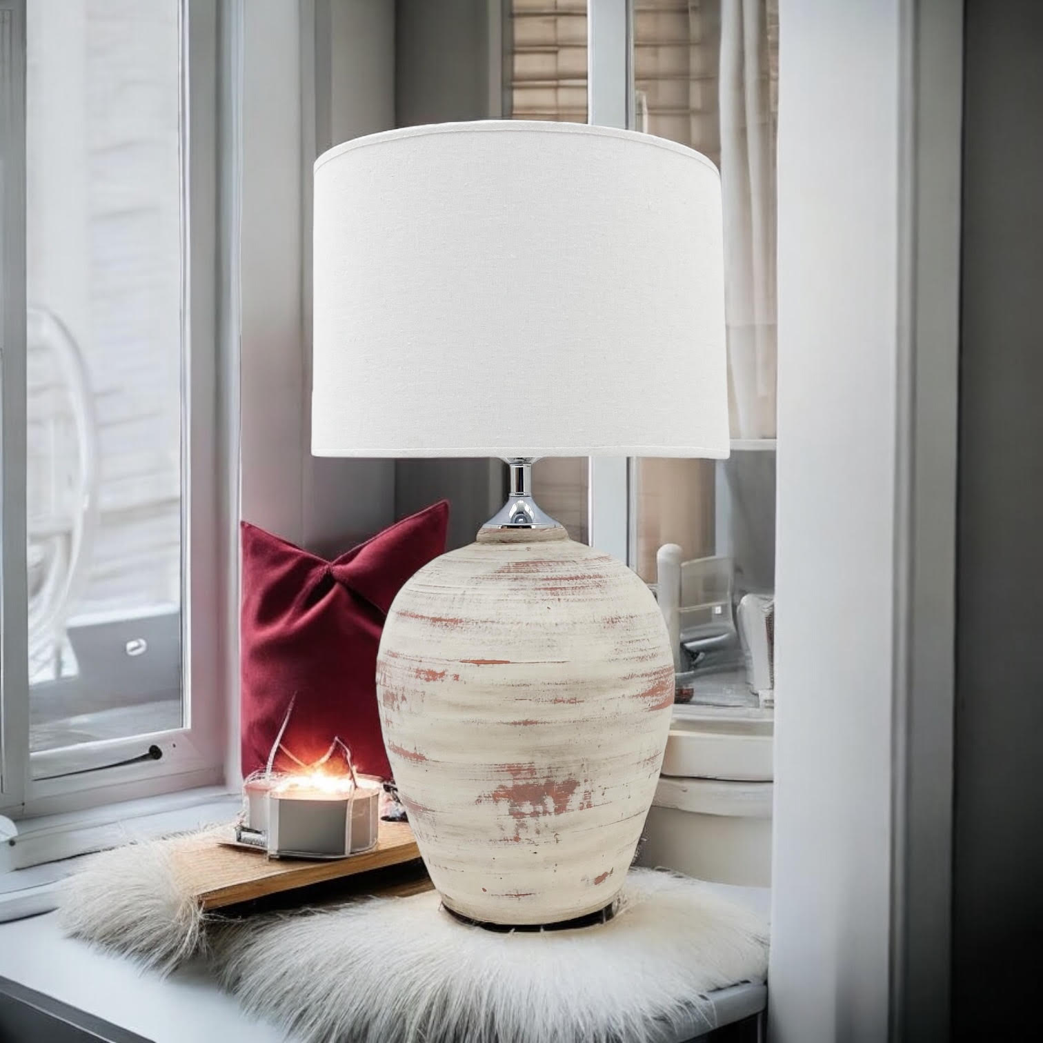 Table Lamp 61x27x27cm with Shade - Traditional Standard Design - AKGOmniShop