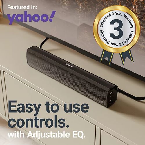 Compact Soundbar 2.1 with Built-In Subwoofer - 50W Audio Power