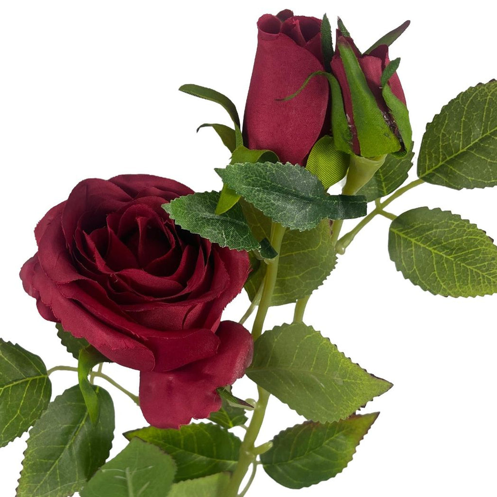 60cm Lifelike Red Rose Artificial Flower - Realistic, Long-Lasting Decor