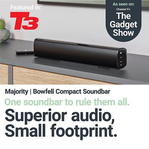 Compact Soundbar 2.1 with Built-In Subwoofer - 50W Audio Power